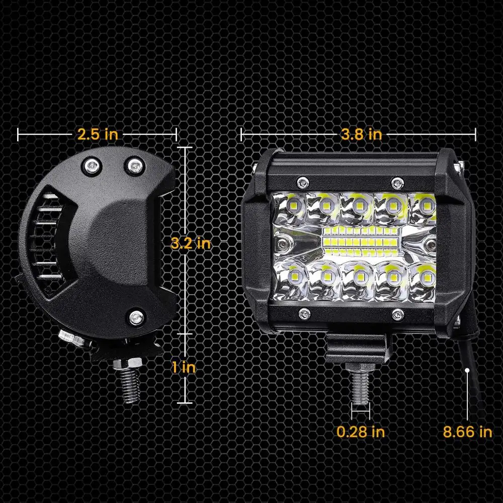 4" LED Work Light Bar 12V 24V 60W Led Light Bar Car Work Light Combo Driving Offroad Spot Light Boat Tractor Truck 4x4 SUV ATV
4" LED Work Light Bar 12V 24V 60W Led Light Bar Car Work Light Combo Driving Offroad Spot Light Boat Tractor Truck 4x4 SUV ATV