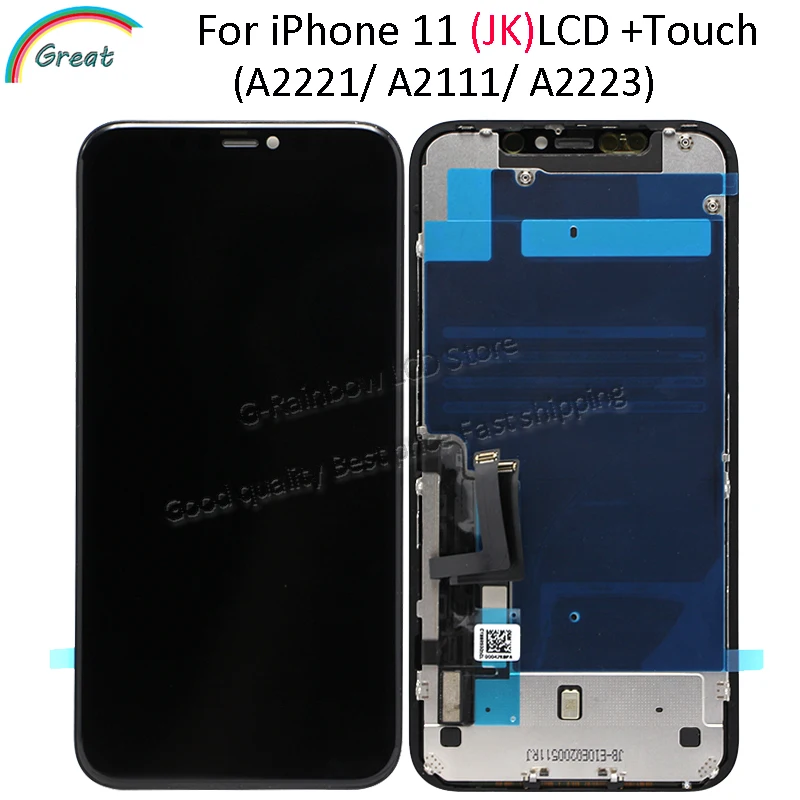 Качественный ЖК экран JK 6 1 дюйма для iPhone 11 дисплей с сенсорным дигитайзером в