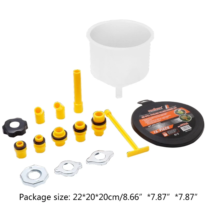 15Pcs Plastic Filling Funnel Spout Pour Oil Tool Spill Proof Coolant Filling Kit
15Pcs Plastic Filling Funnel Spout Pour Oil Tool Spill Proof Coolant Filling Kit
