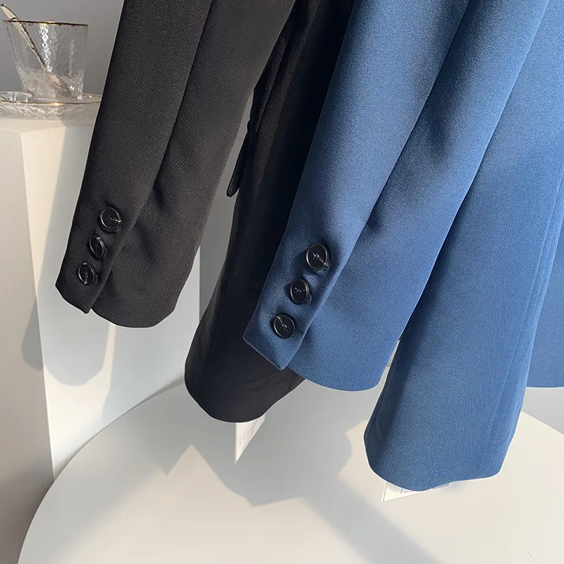Mozision High Quality Spring Notched Single Breasted Blazer Korean Loose Casual Blue Women Blazers Jackets Work Wear Coat
Mozision High Quality Spring Notched Single Breasted Blazer Korean Loose Casual Blue Women Blazers Jackets Work Wear Coat