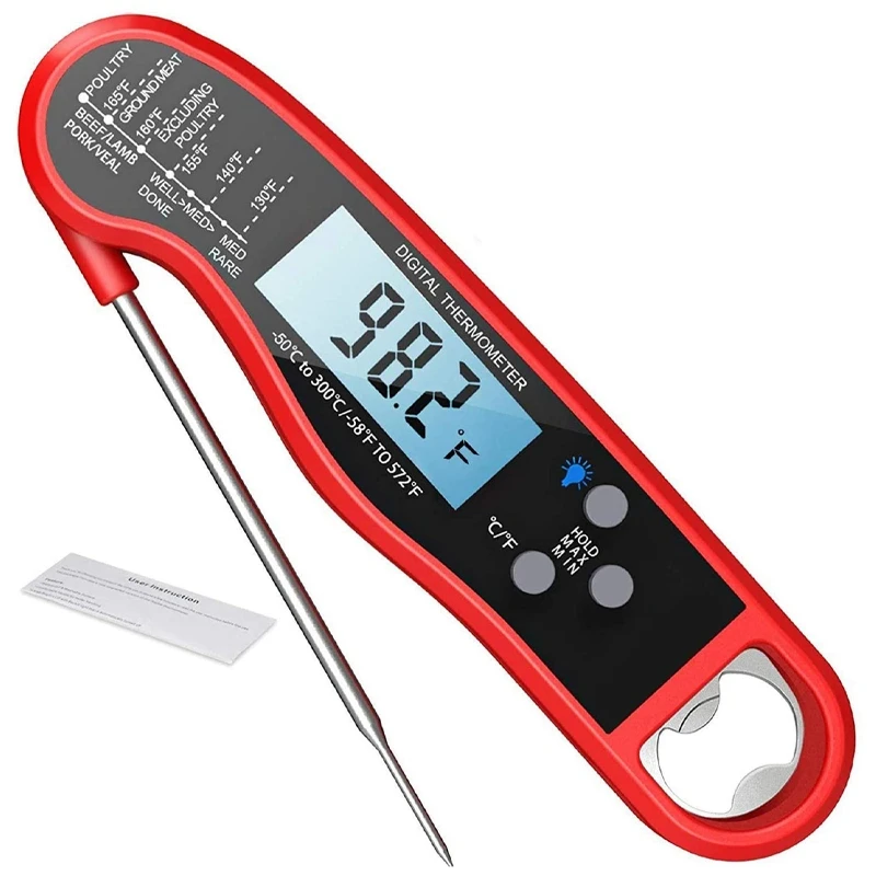 Kitchen Digital Food Thermometer Instant Read Meat Thermometer Probe for Cooking, BBQ, Grill and Oil Deep Fry
Kitchen Digital Food Thermometer Instant Read Meat Thermometer Probe for Cooking, BBQ, Grill and Oil Deep Fry