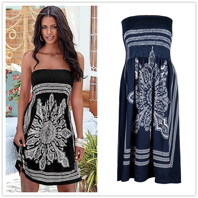 2021 Summer Vintage Print Dress Women Sexy Off Shoulder Strapless Casual Loose High Waist Boho Beach Dress
2021 Summer Vintage Print Dress Women Sexy Off Shoulder Strapless Casual Loose High Waist Boho Beach Dress