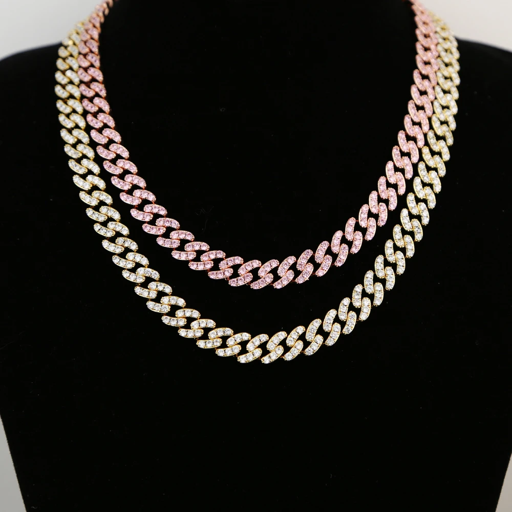 New Fashion Iced Hip Hop Bling Micro Pave Cz Women Jewelry 17cm 19cm Miami Cuban Link Chain Pink White Two Tone Color Bracelet
New Fashion Iced Hip Hop Bling Micro Pave Cz Women Jewelry 17cm 19cm Miami Cuban Link Chain Pink White Two Tone Color Bracelet