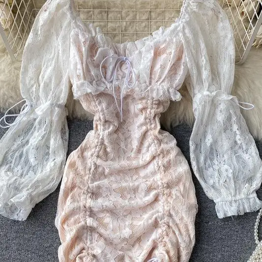 2020 women's long sleeve lace hip dress fashion sexy big round neck slim mini dress elegant party pencil skirt
2020 women's long sleeve lace hip dress fashion sexy big round neck slim mini dress elegant party pencil skirt