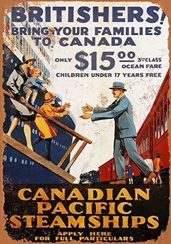 SIGNCHAT Metal Sign Canadian Pacific Steamships Size 8X12 Inches 
SIGNCHAT Metal Sign Canadian Pacific Steamships Size 8X12 Inches