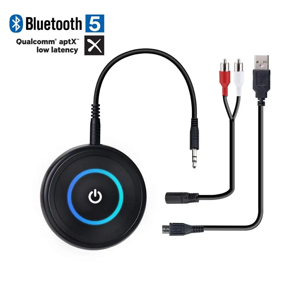 Портативный Bluetooth 5 0 Aptx низкая задержка RCA Aux 3 мм стерео аудио передатчик приемник