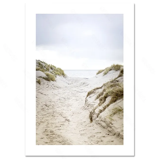 Океан волна пляж Природный Пейзаж Плакат скандинавский настенный