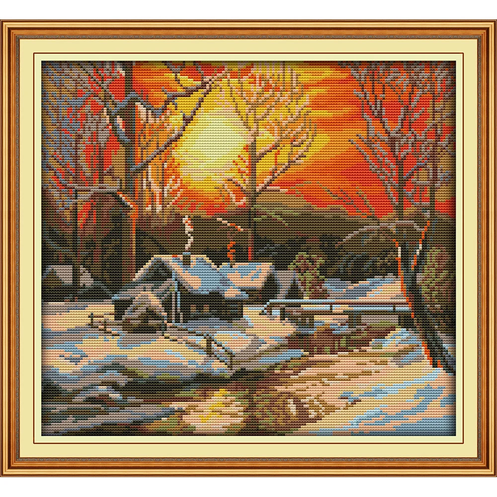 Everlasting Love The Winter Morning Chinese Cross Stitch Kits Ecological Cotton Stamped 11CT DIY New Year Decorations For Home
Everlasting Love The Winter Morning Chinese Cross Stitch Kits Ecological Cotton Stamped 11CT DIY New Year Decorations For Home