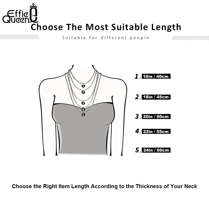 Effie Queen 925 Silver Basic Chain Necklace Woman Neck Chain 45cm Cable Chain Necklaces 18K Gold Jewelry Wholesale DSC06-18K
Effie Queen 925 Silver Basic Chain Necklace Woman Neck Chain 45cm Cable Chain Necklaces 18K Gold Jewelry Wholesale DSC06-18K