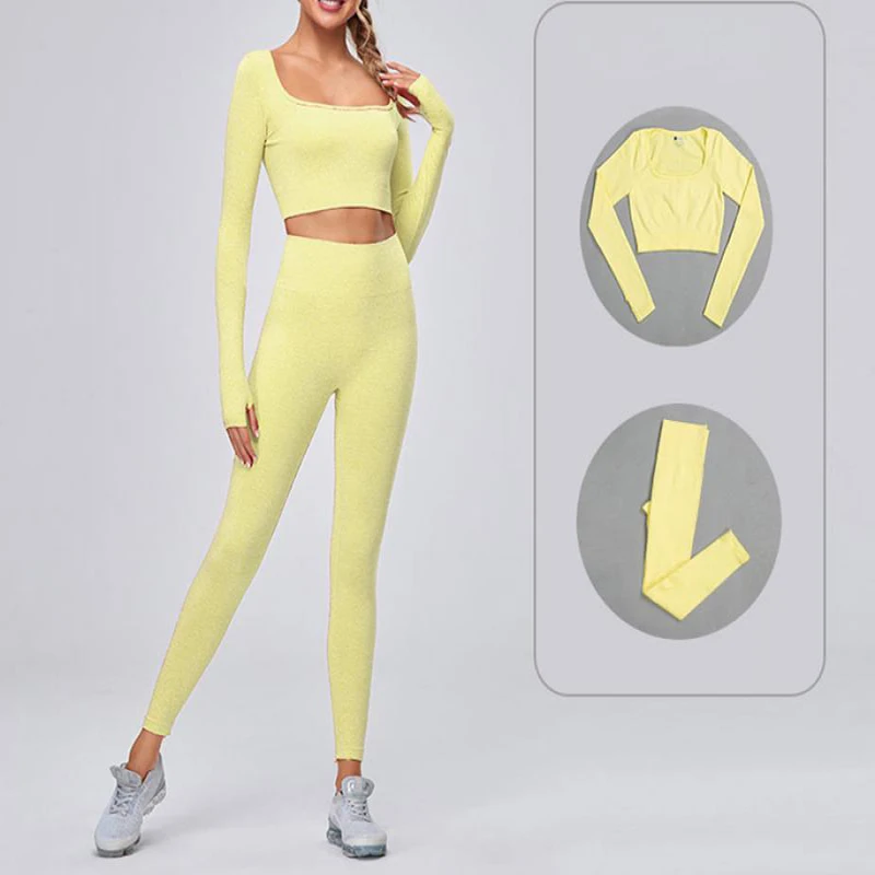 Yoga Clothing Set Sports Suit Women Sportswear Outfit Fitness Set Athletic Wear Gym Seamless Workout Clothes For Girls Solid L
Yoga Clothing Set Sports Suit Women Sportswear Outfit Fitness Set Athletic Wear Gym Seamless Workout Clothes For Girls Solid L