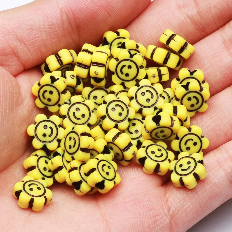Yellow Acrylic Beads Sun Flower Smiley Face Loose Beads For DIY Handmade Bracelet Necklace Jewelry Making Decoration Accessories
Yellow Acrylic Beads Sun Flower Smiley Face Loose Beads For DIY Handmade Bracelet Necklace Jewelry Making Decoration Accessories