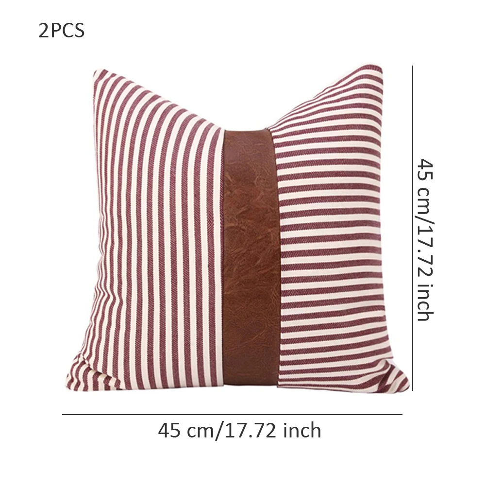 2PCS Striped Pillow Cover Fine Linen Square Pillow Case Bed Decoration Cushion Red 45x45CM Striped Cushion Throw Sofa Cover
2PCS Striped Pillow Cover Fine Linen Square Pillow Case Bed Decoration Cushion Red 45x45CM Striped Cushion Throw Sofa Cover