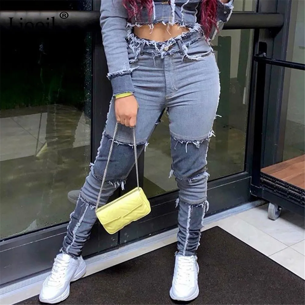 Liooil Color Block Skinny Pencil Jeans Woman High Waist With Pockets Patchwork Plus Size Jean Trousers Sexy Denim Blue Pants
Liooil Color Block Skinny Pencil Jeans Woman High Waist With Pockets Patchwork Plus Size Jean Trousers Sexy Denim Blue Pants
