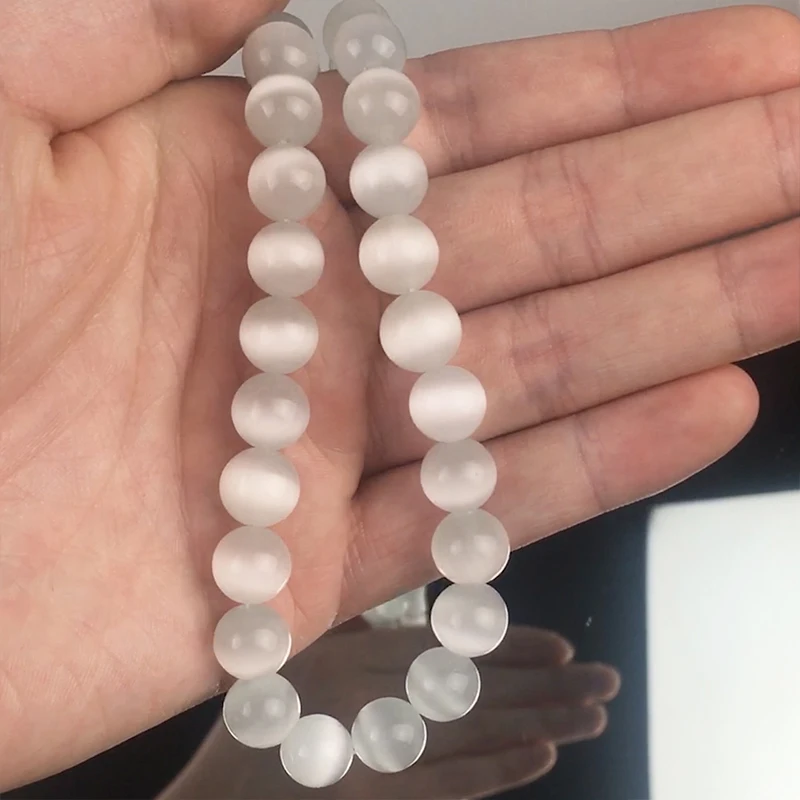Beads Popular Jewelry Accessories Making DIY Round Transparent White Cat's Eye Opal Natural Stone Glass Women Necklace Bracelet
Beads Popular Jewelry Accessories Making DIY Round Transparent White Cat's Eye Opal Natural Stone Glass Women Necklace Bracelet