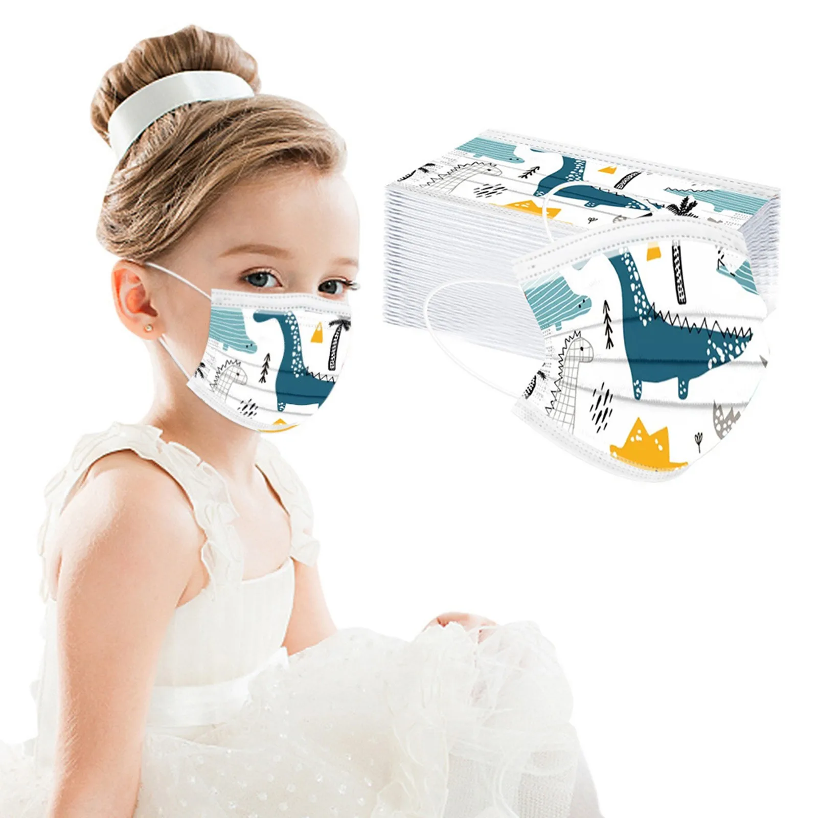50PCS/lot Maschere Cute Dinosaur Print Disposable Face Mask for Kids Children 3Ply Ear Loop Dust-proof Masks Mascaras masque
50PCS/lot Maschere Cute Dinosaur Print Disposable Face Mask for Kids Children 3Ply Ear Loop Dust-proof Masks Mascaras masque