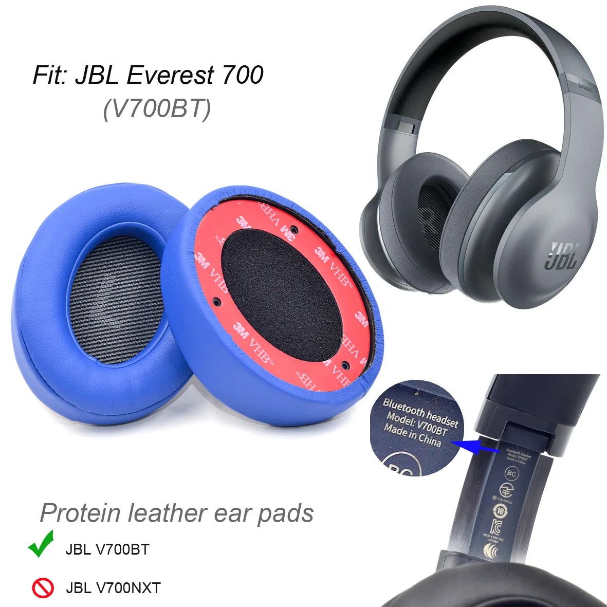 Replacement V700 Ear pads for JBL V700 JBL V700BT JBL V700NXT Upgrade Leather and Memory Foam Ear pads cushion
Replacement V700 Ear pads for JBL V700 JBL V700BT JBL V700NXT Upgrade Leather and Memory Foam Ear pads cushion