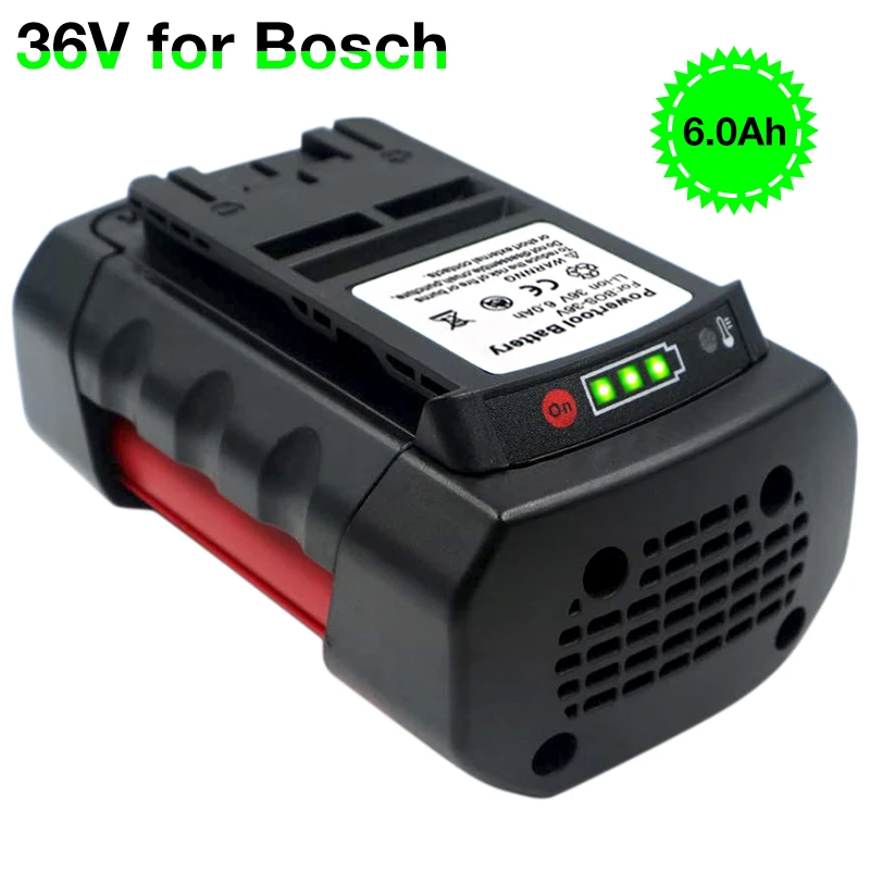 

BAT810 36V 6000mAh Li-ion Power Tools Rechargeable Battery for Bosch BAT840 BAT836 BAT818 GSR36V-Li GBH36V-Li GSB36V-Li D-70771