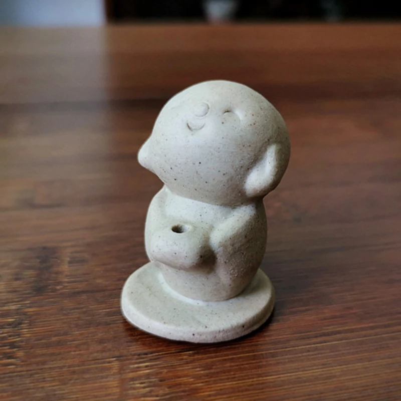 Handmade Ceramic Monk Stick Incense Burner Holder Small Monk Incense Lotus Leaf Tray Incense Holder Monk with Tray
Handmade Ceramic Monk Stick Incense Burner Holder Small Monk Incense Lotus Leaf Tray Incense Holder Monk with Tray