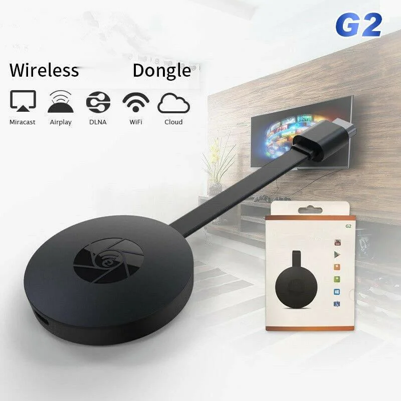 

MiraScreen G2 TV Stick Wireless HDMI-Compatible Receiver 2.4G Wifi 1080P Dongle with Miracast Airplay for Android IOS Mac