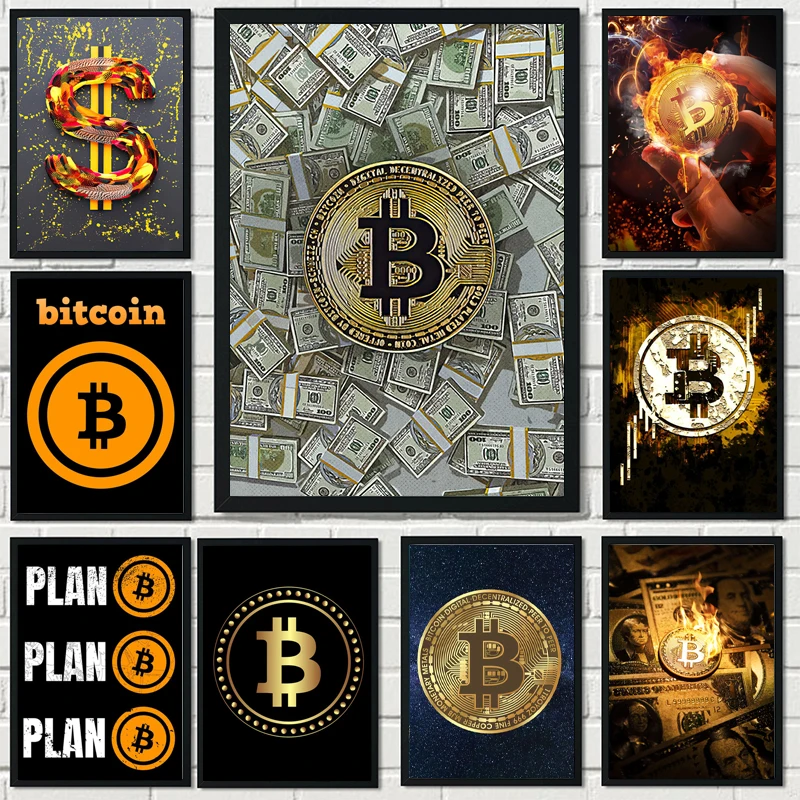Modern Golden Bitcoin Inspirational Canvas Painting Posters and Prints Modular Wall Art Picture for Living Room Home Decoration
Modern Golden Bitcoin Inspirational Canvas Painting Posters and Prints Modular Wall Art Picture for Living Room Home Decoration