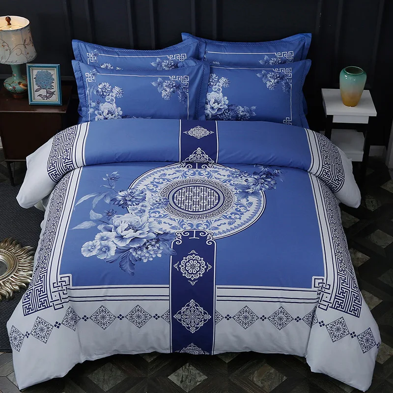 Cotton Print Bedding Set 4pcs New Chinese Style Print Duvet Cover Sheet Pillowcase Thicken Sanding Quilt Cover Home Textile
Cotton Print Bedding Set 4pcs New Chinese Style Print Duvet Cover Sheet Pillowcase Thicken Sanding Quilt Cover Home Textile