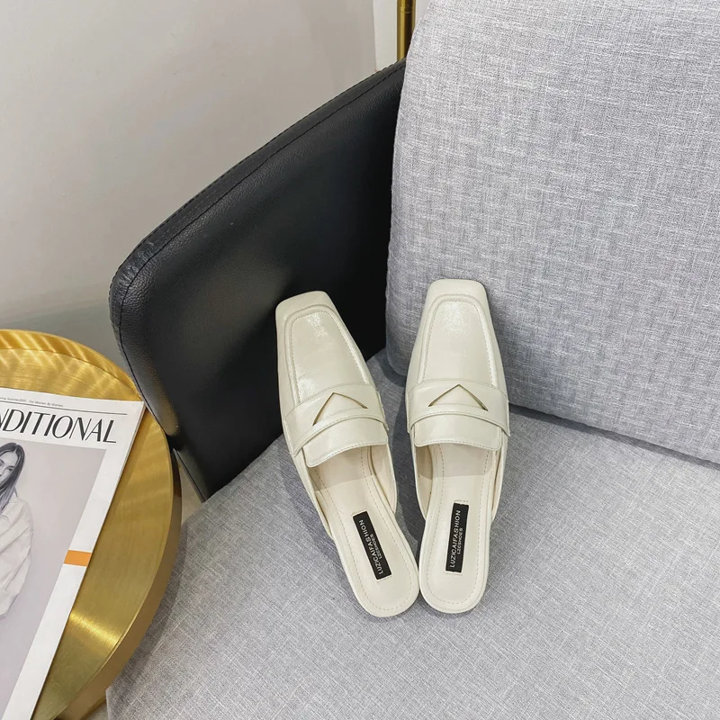 Shallow Shoes Woman's Slippers Loafers Luxury Slides Square Toe Low Female Mule 2021 Designer Flat Summer Cover Mules Rome Fashi
Shallow Shoes Woman's Slippers Loafers Luxury Slides Square Toe Low Female Mule 2021 Designer Flat Summer Cover Mules Rome Fashi