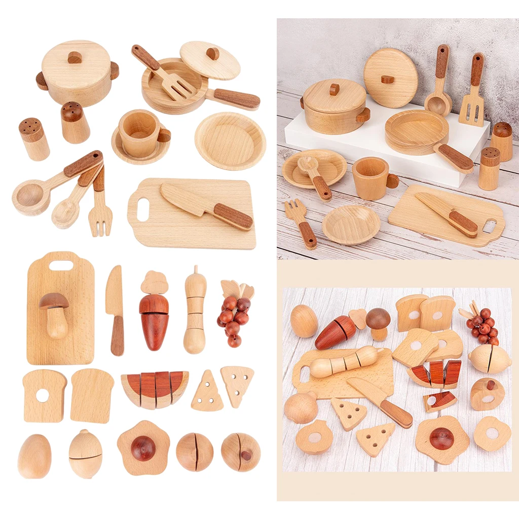Wooden Kitchen Toy Set Pretend Play Kitchen Set Simulation Kitchenware Food Vegetables Fruits Educational Toys Gift for Kids
Wooden Kitchen Toy Set Pretend Play Kitchen Set Simulation Kitchenware Food Vegetables Fruits Educational Toys Gift for Kids
