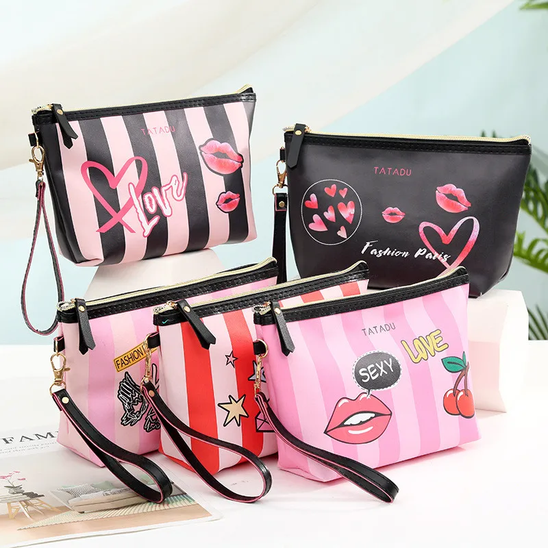 Pu Inkjet Portable Cosmetic Bag Women Striped Dumpling Bag Travel Multi-function Storage Bag
Pu Inkjet Portable Cosmetic Bag Women Striped Dumpling Bag Travel Multi-function Storage Bag