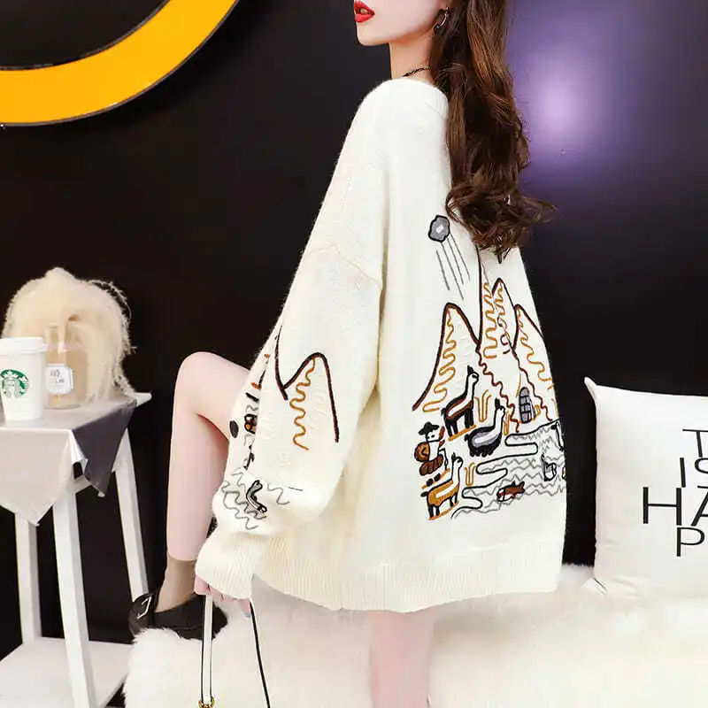 Spring and Autumn V-neck Button Sweater Jacket Women's 2021 New Korean Style Knitted Cardigan Loose Top cashmere sweater women
Spring and Autumn V-neck Button Sweater Jacket Women's 2021 New Korean Style Knitted Cardigan Loose Top cashmere sweater women