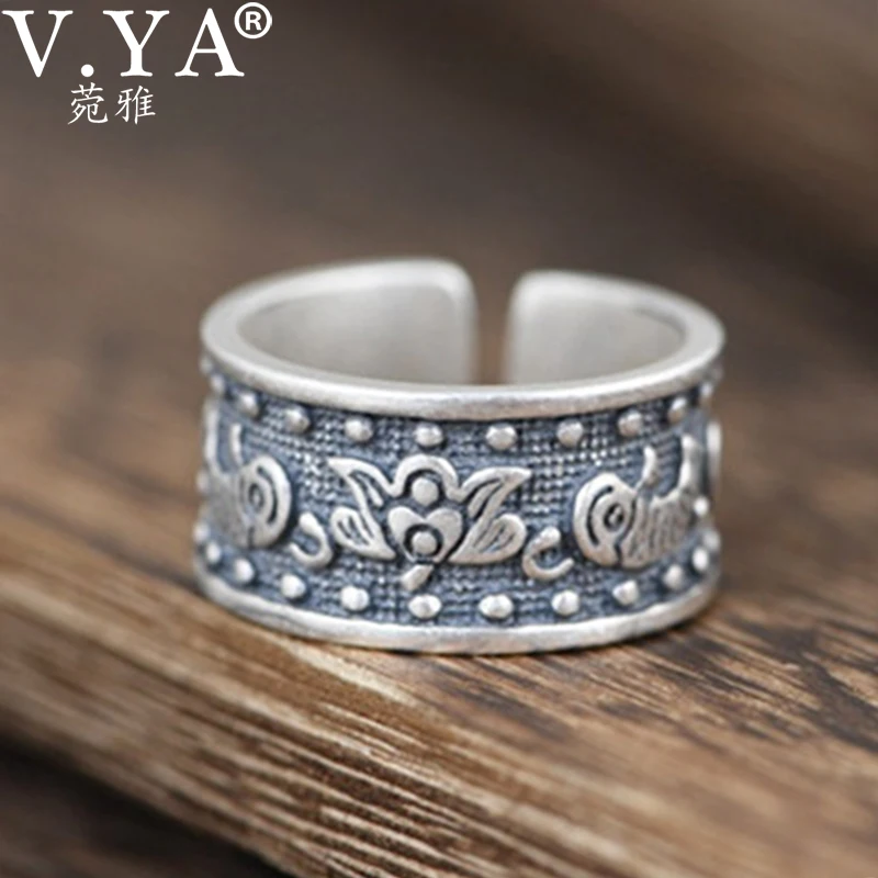 V.YA 925 Sterling Silver Fashion Pisces Lotus Wide Version Open Trendy Resizable Rings For Women Fine Jewelry Party Gift
V.YA 925 Sterling Silver Fashion Pisces Lotus Wide Version Open Trendy Resizable Rings For Women Fine Jewelry Party Gift