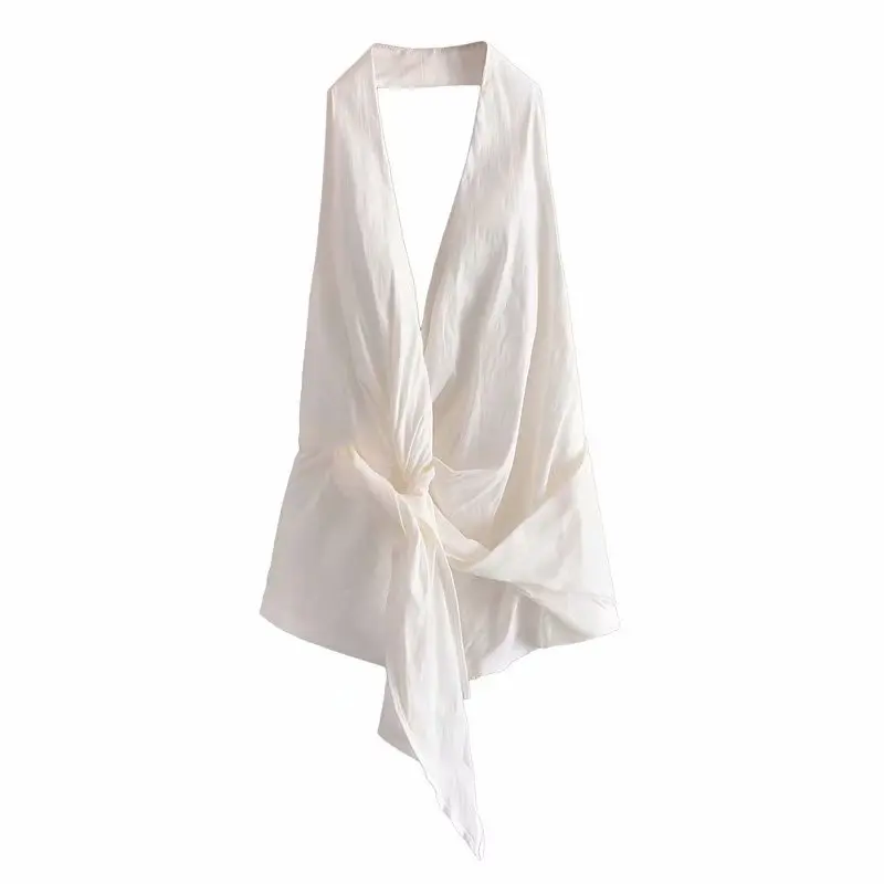 ZA Women Solid Blouse With Blet 2021 Thin Cross Bow Blackless Casual Tops Halter Female Fashion Sleeveless Blouse
ZA Women Solid Blouse With Blet 2021 Thin Cross Bow Blackless Casual Tops Halter Female Fashion Sleeveless Blouse