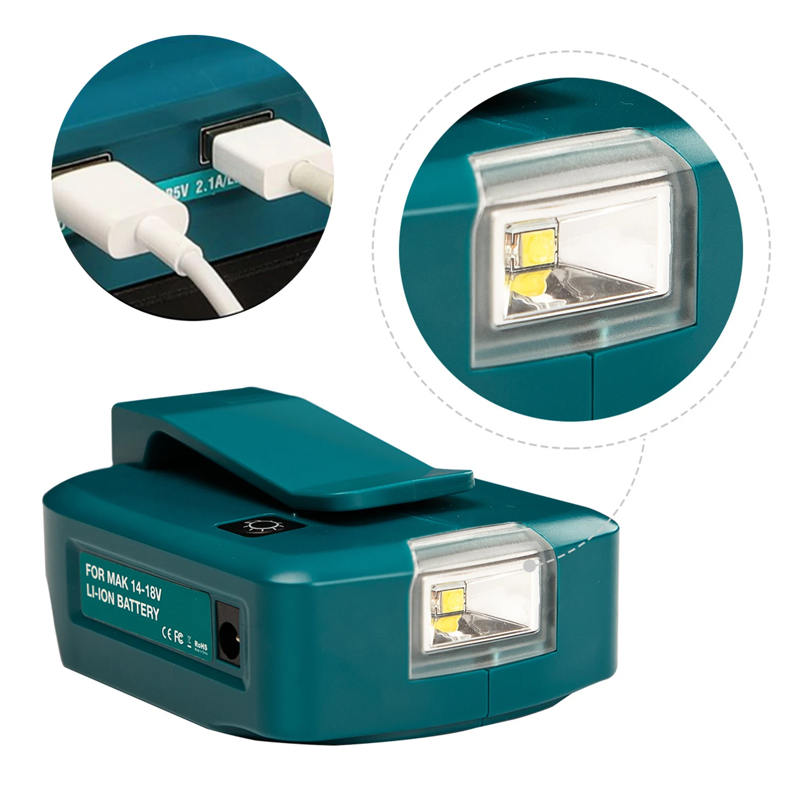 USB Power Source Charger Adapter for 14.4v 18v LXT Lithium-Ion Batteries BL1430 BL1830 BL1840 BL1860 BL1850B
USB Power Source Charger Adapter for 14.4v 18v LXT Lithium-Ion Batteries BL1430 BL1830 BL1840 BL1860 BL1850B