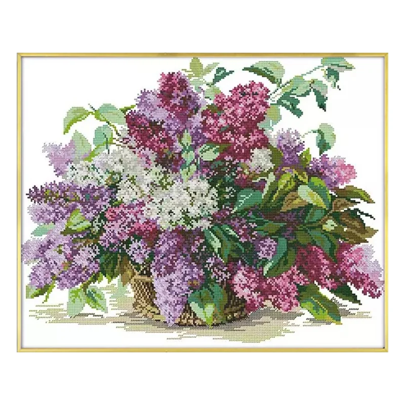 Набор для вышивки крестом Lilac, Набор для вышивки крестиком, с цветочным принтом, холст, 11CT 14CT, «сделай сам», ручная работа, домашние украшения
Набор для вышивки крестом Lilac, Набор для вышивки крестиком, с цветочным принтом, холст, 11CT 14CT, «сделай сам», ручная работа, домашние украшения