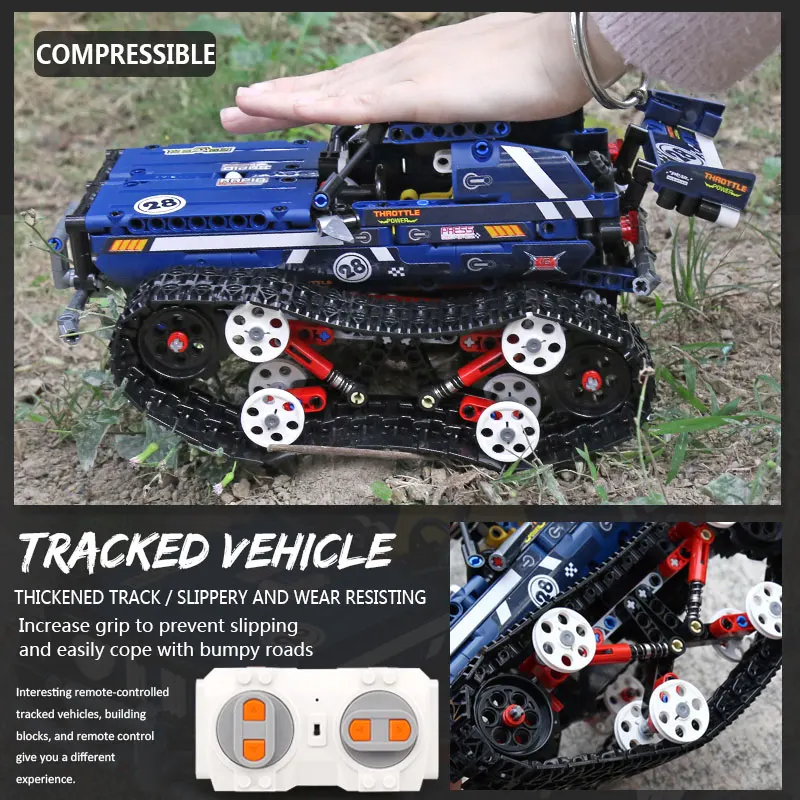626pcs City MOC Electric RC Crawler Racing Car Remote Control Truck Tracked Off Road Building Blocks Bricks Toys for Children
626pcs City MOC Electric RC Crawler Racing Car Remote Control Truck Tracked Off Road Building Blocks Bricks Toys for Children