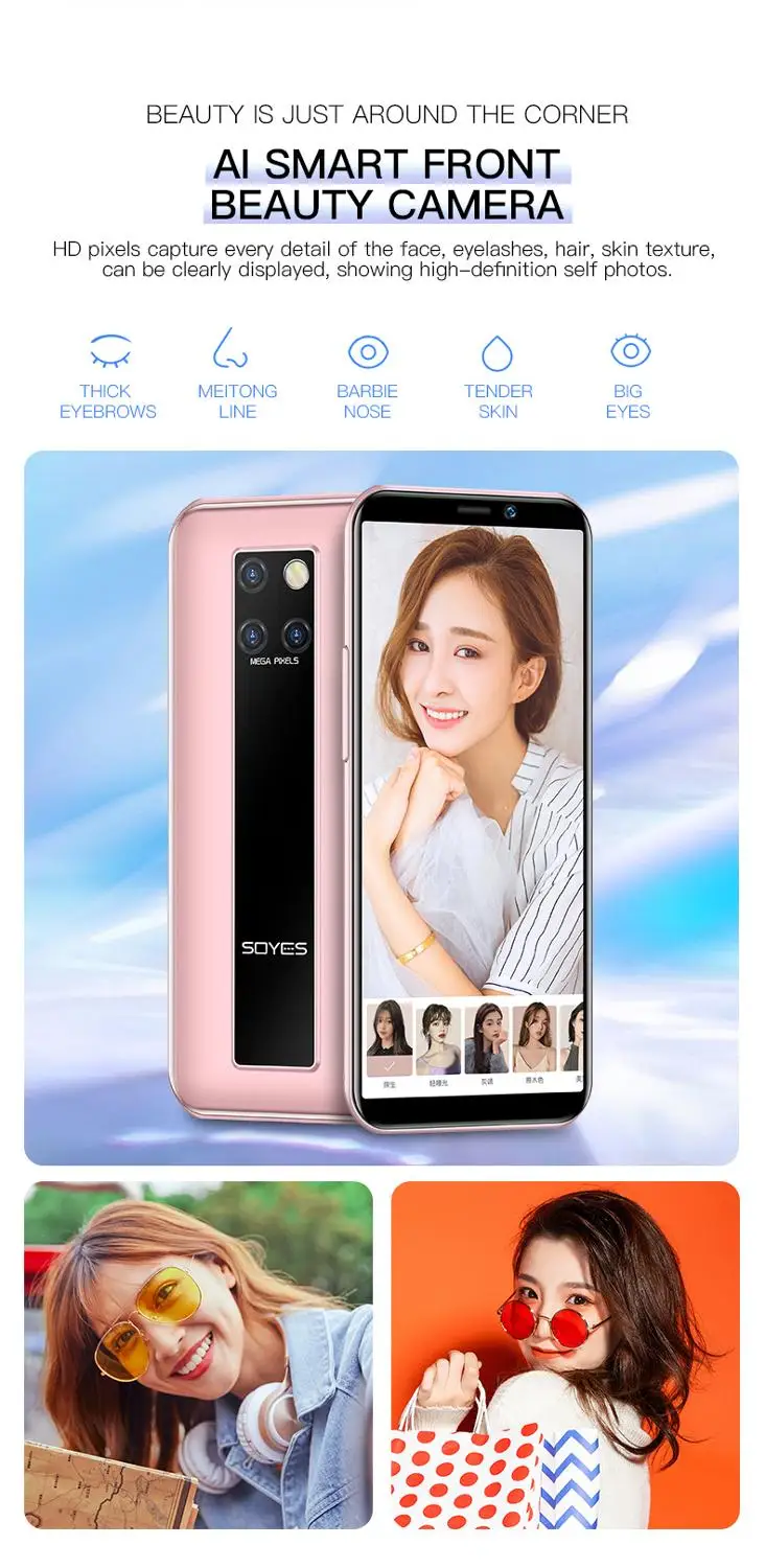 4G LTE Ultra-Thin Mini SmartPhone Soyes S10-H RAM 3GB ROM 64GB Android 9.0 Student Cell Mobile Phone Face Recognition Google
4G LTE Ultra-Thin Mini SmartPhone Soyes S10-H RAM 3GB ROM 64GB Android 9.0 Student Cell Mobile Phone Face Recognition Google