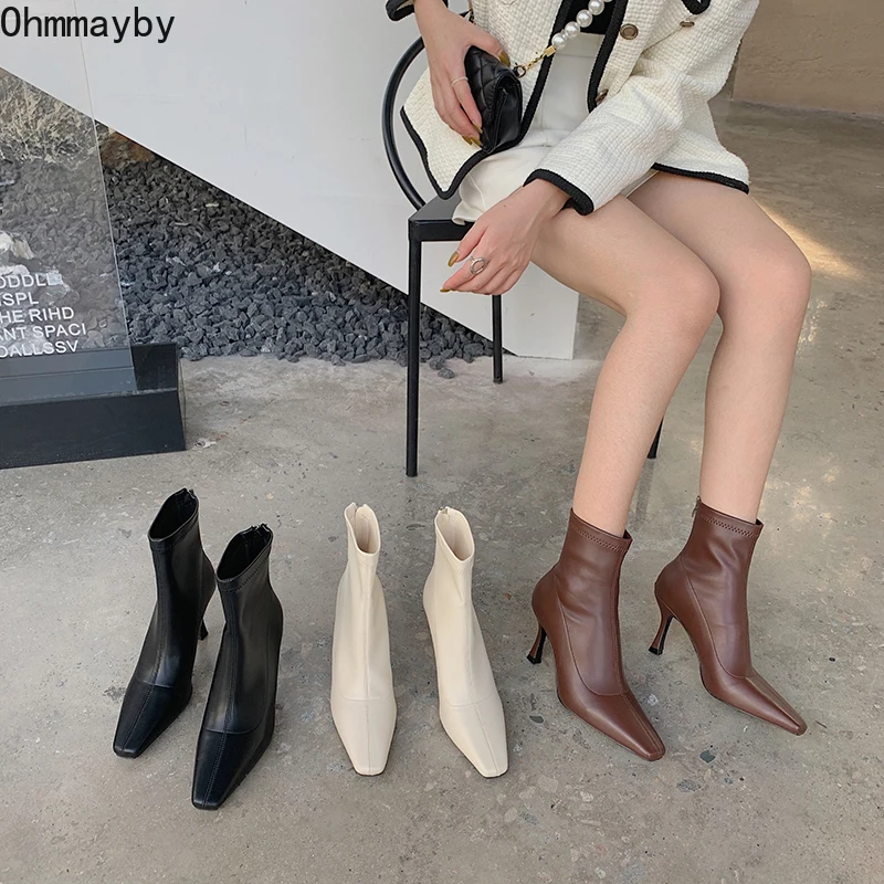 2022 Winter Thin Heel Boots Women Luxury Designer Ankle Booties Short Bootties Zippers Black Female botas de mujer
2022 Winter Thin Heel Boots Women Luxury Designer Ankle Booties Short Bootties Zippers Black Female botas de mujer