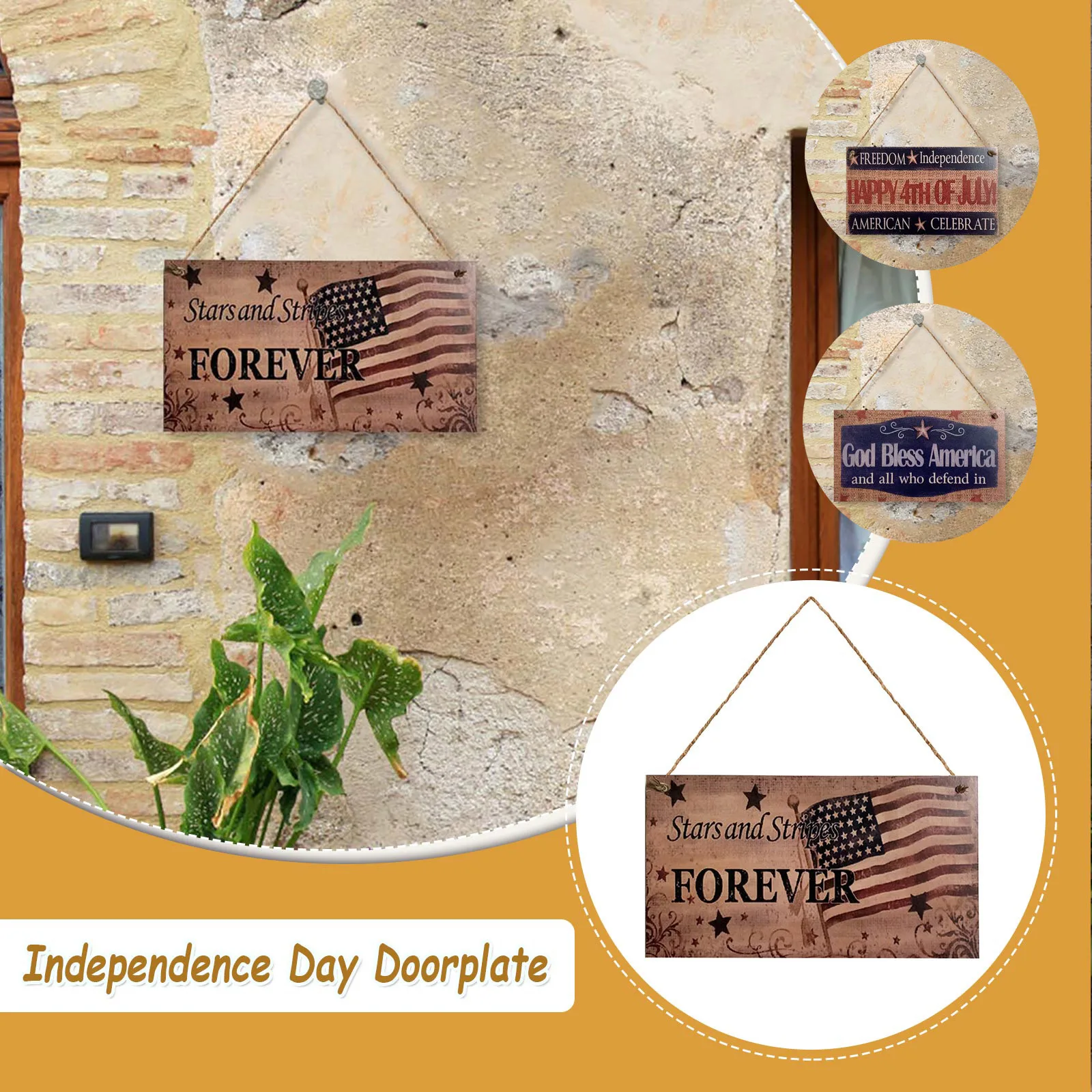 Wooden Pendant America Independence Day Door Hanger Wooden Sign Door Wall Hanging Decorations Vintage Hanger Board Sign
Wooden Pendant America Independence Day Door Hanger Wooden Sign Door Wall Hanging Decorations Vintage Hanger Board Sign