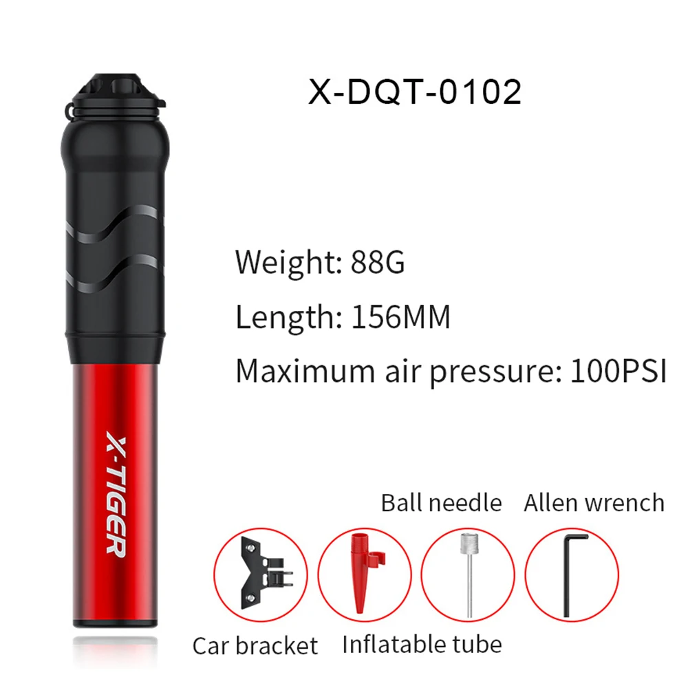 X-TIGER Portable Bike Pump Mini Hand Cycling Ball Toy Tire Inflator Schrader Presta Valve MTB Aluminum Bicycle
X-TIGER Portable Bike Pump Mini Hand Cycling Ball Toy Tire Inflator Schrader Presta Valve MTB Aluminum Bicycle