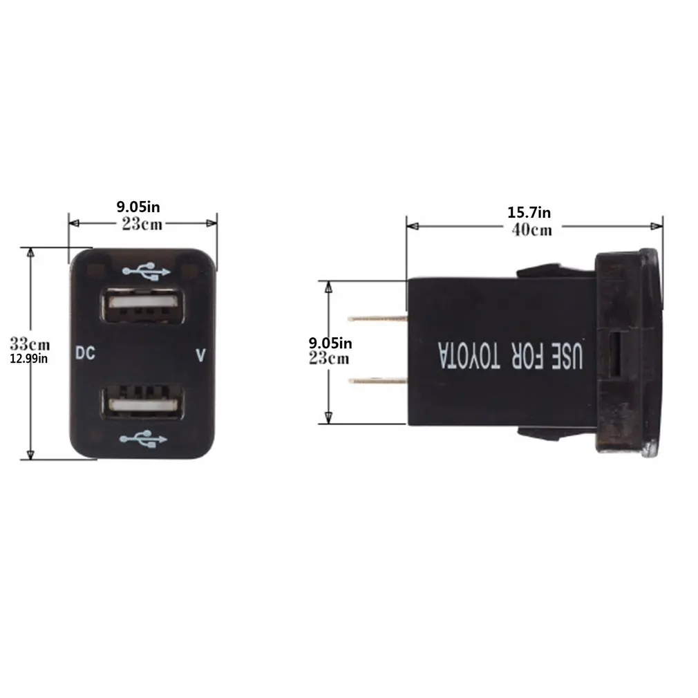 New Dual USB Car Socket Charger 12-24V Voltmeter LED USB Car Accessories Power Adapter For Toyota Quick Charge For Mobile Phone
New Dual USB Car Socket Charger 12-24V Voltmeter LED USB Car Accessories Power Adapter For Toyota Quick Charge For Mobile Phone