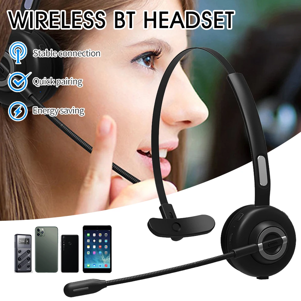 Wireless Trucker Bluetooth-compatible Headset with Microphone Noise Canceling Headset with Charging Base for Home Call Center
Wireless Trucker Bluetooth-compatible Headset with Microphone Noise Canceling Headset with Charging Base for Home Call Center