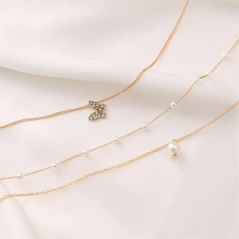 EN Trendy Multilayered Butterfly Pearl Necklace For Women Fashion Sun Star Gold Pearl Choker Necklaces 2021 Trend Jewelry Gift
EN Trendy Multilayered Butterfly Pearl Necklace For Women Fashion Sun Star Gold Pearl Choker Necklaces 2021 Trend Jewelry Gift