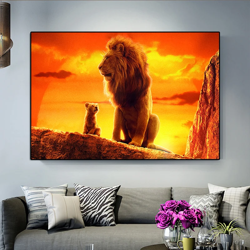 Modern Lion Wild Animals Landscape Oil Painting on Canvas Posters and Prints Wall Art Picture for Living Room Cuadros Home Decor
Modern Lion Wild Animals Landscape Oil Painting on Canvas Posters and Prints Wall Art Picture for Living Room Cuadros Home Decor