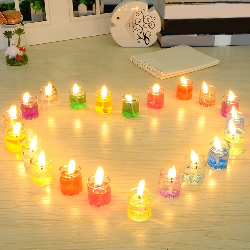 24pcs Jelly Candles Smokeless Romantic Wax Candles for Tabletop Home Living Room Decor
24pcs Jelly Candles Smokeless Romantic Wax Candles for Tabletop Home Living Room Decor