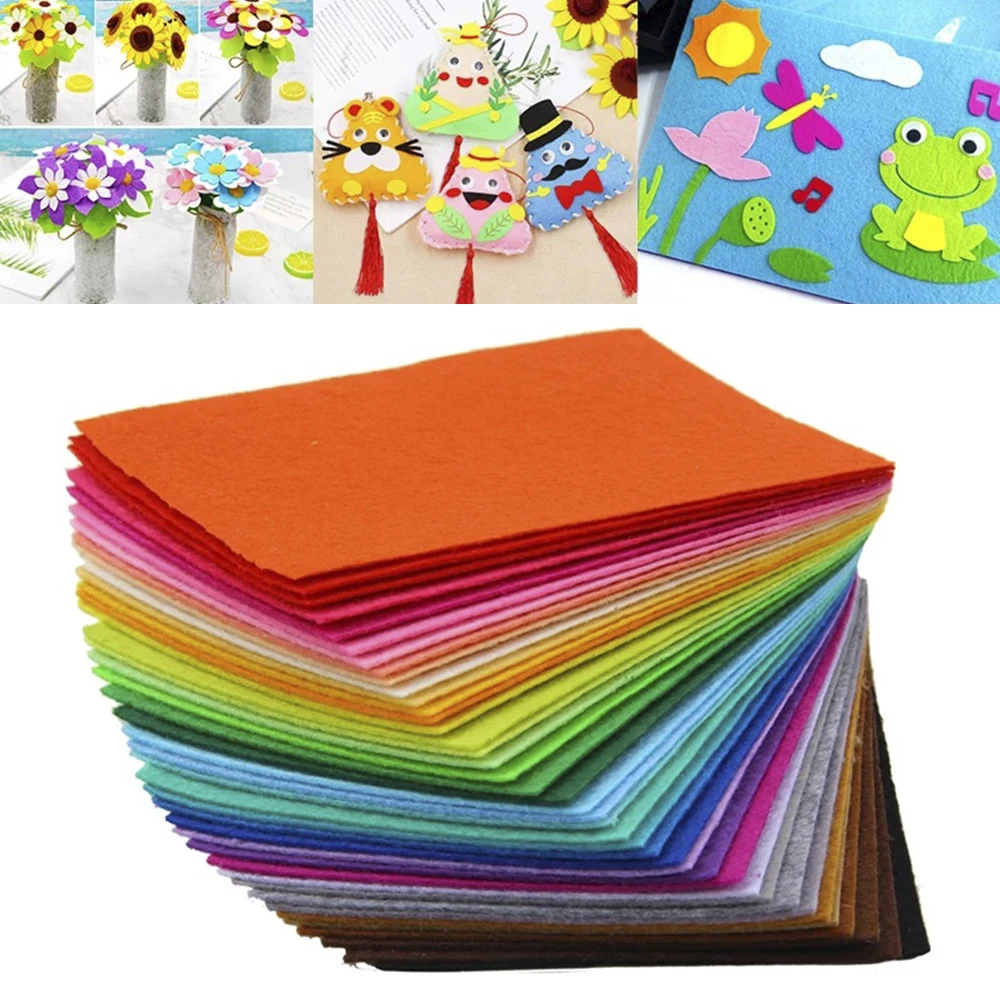 40 PCS 30*30cm Nonwoven Needlework Felt Fabric Cloth Home Decor Bundle Sewing Quilting Fabrics Felt Cloth DIY Patchwork Crafts
40 PCS 30*30cm Nonwoven Needlework Felt Fabric Cloth Home Decor Bundle Sewing Quilting Fabrics Felt Cloth DIY Patchwork Crafts