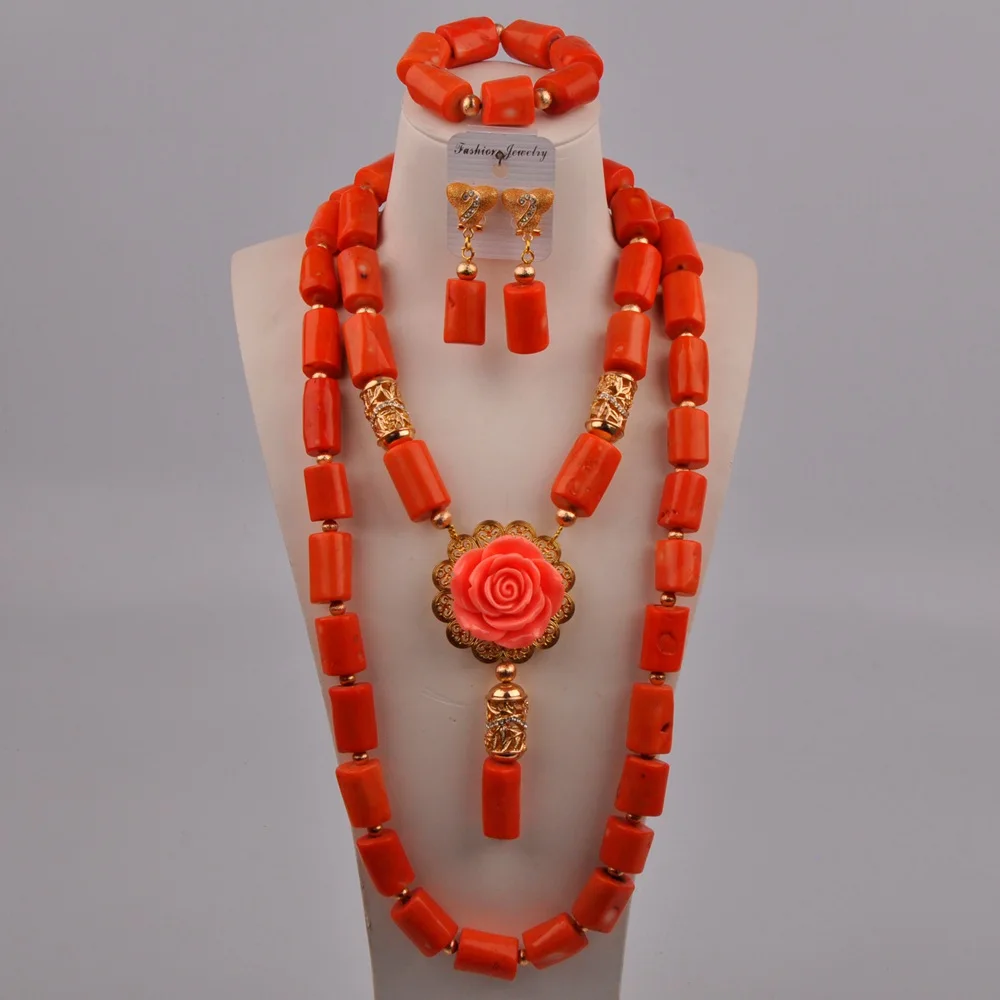 Orange Coral Beads Necklace Nigerian Wedding Set African Jewelry Set Coral Bridal Jewelry Sets 316-D4
Orange Coral Beads Necklace Nigerian Wedding Set African Jewelry Set Coral Bridal Jewelry Sets 316-D4