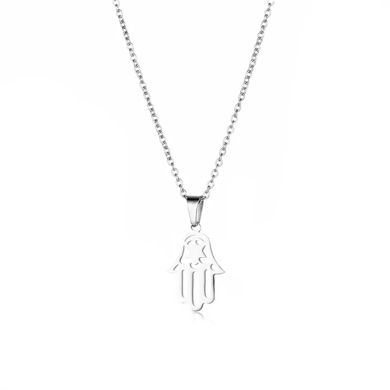 Small Stainless Steel Three-Dimensional Lucky Buddha Gesture Palm Shape Pendant Necklace Woman Mother Gift Wedding Jewelry
Small Stainless Steel Three-Dimensional Lucky Buddha Gesture Palm Shape Pendant Necklace Woman Mother Gift Wedding Jewelry