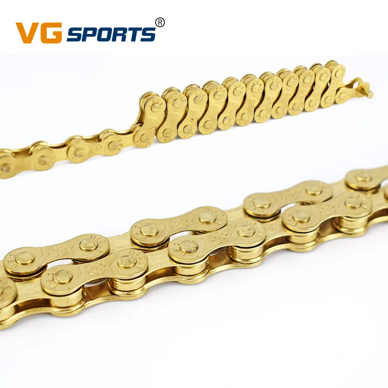 1/2*3/32 Mountain Road Bike Gold Chain Bicycle 8 Speed 116L Manganese Steel Part
1/2*3/32 Mountain Road Bike Gold Chain Bicycle 8 Speed 116L Manganese Steel Part