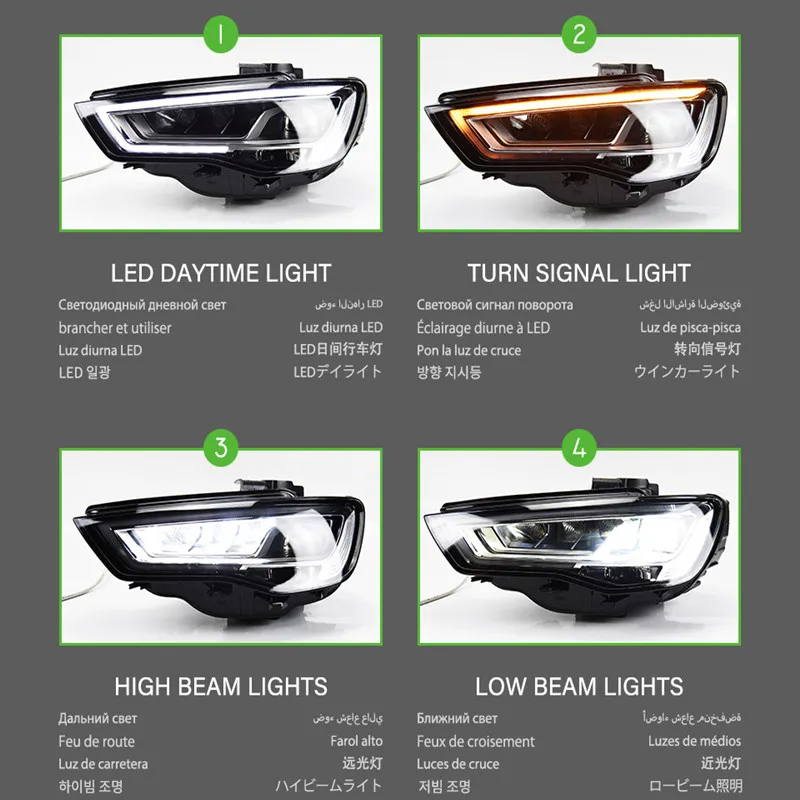 Car Styling Head Lamp for Audi A3 Headlights 2014-2020 S3 LED Headlight DRL Hid Head Lamp Bi Xenon Beam Accessories
Car Styling Head Lamp for Audi A3 Headlights 2014-2020 S3 LED Headlight DRL Hid Head Lamp Bi Xenon Beam Accessories