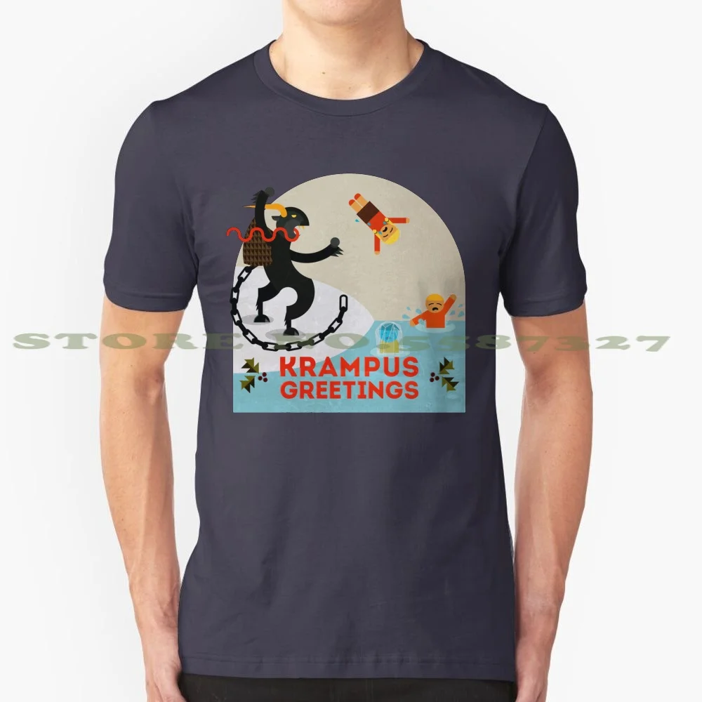 Krampus Greetings Iii 100% хлопок футболка Krampusnacht немецкий баварский праздник демон Санта