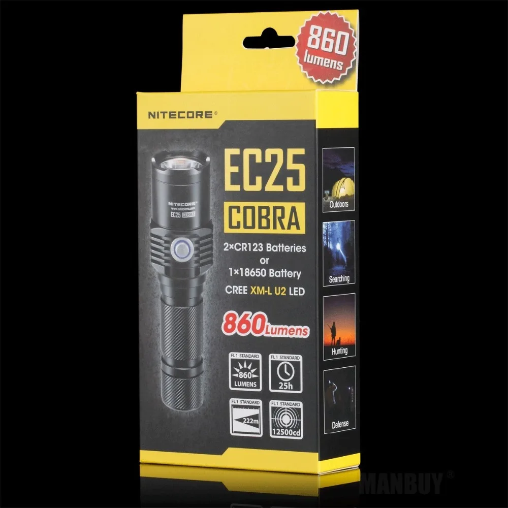 TOPSALE Nitecore EC25 960LM CREE XM-L U2 LED Flashlight 8-Mode Waterproof Outdoor Camping Hunting Portable Torch Free Shipping
TOPSALE Nitecore EC25 960LM CREE XM-L U2 LED Flashlight 8-Mode Waterproof Outdoor Camping Hunting Portable Torch Free Shipping